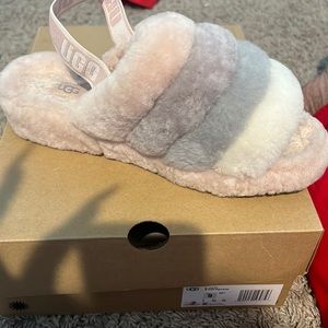 Multi strip fluffy slide